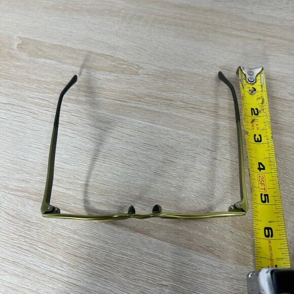 Vintage Tura Yellow Green Sunglasses Frames Only Horn Rimmed 49-23 main image 5